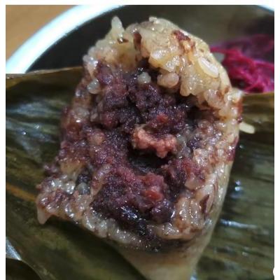 手工制作红豆红枣豆沙粽 2个